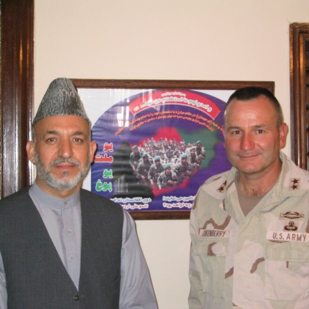 2003 09SEP 18 MGE Pres Karzai ANA recruiting poster